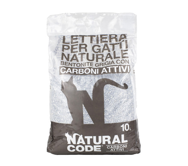 Natural Code Lettiera Bentonite ai Carboni Attivi - 10L Natural Code Lettiera Bentonite ai Carboni Attivi - 10L